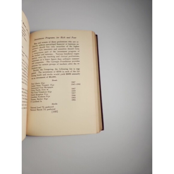 Common Sense of Money & Investments - 1924 First Edition - Picture 5 of 6